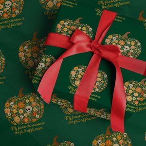 My Favorite Season is the Fall of Fascism Wrapping Paper Roll Social Justice Halloween Activist TS10 Green Print Your Wear