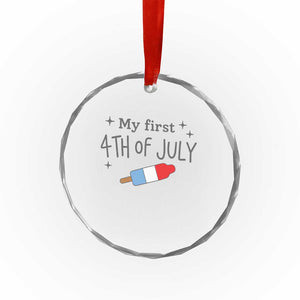 My First 4th of July Cute Summer Rocket Popsicle Crystal Glass Ornament Firecracker Ice Lolly Patriotic Baby Independence Holiday