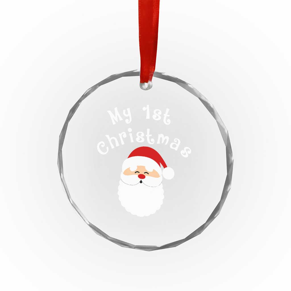 My First Christmas Crystal Glass Ornament Baby's First Holiday Xmas Santa TS10 Print Your Wear