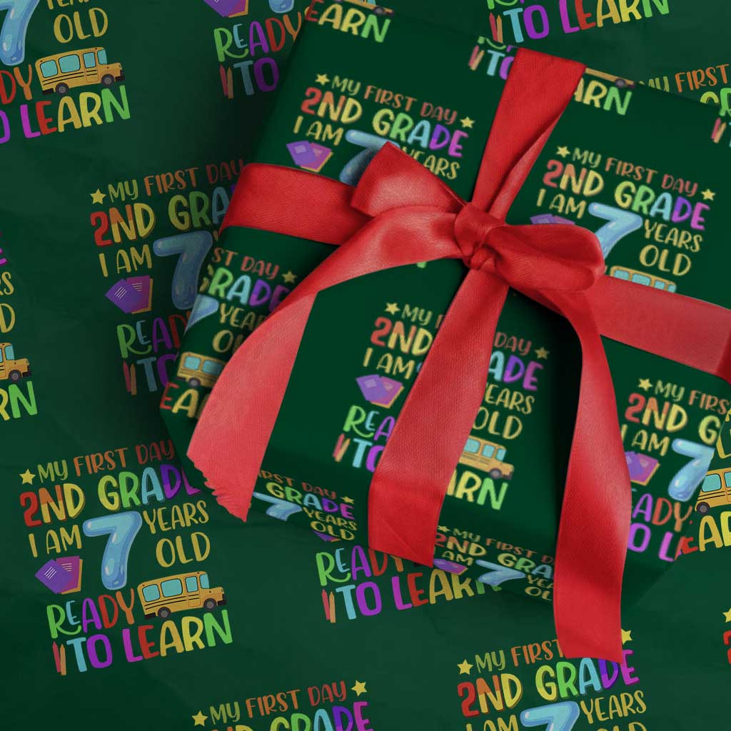 My First Day of 2nd Grade Wrapping Paper Roll Ready to Learn Back to School