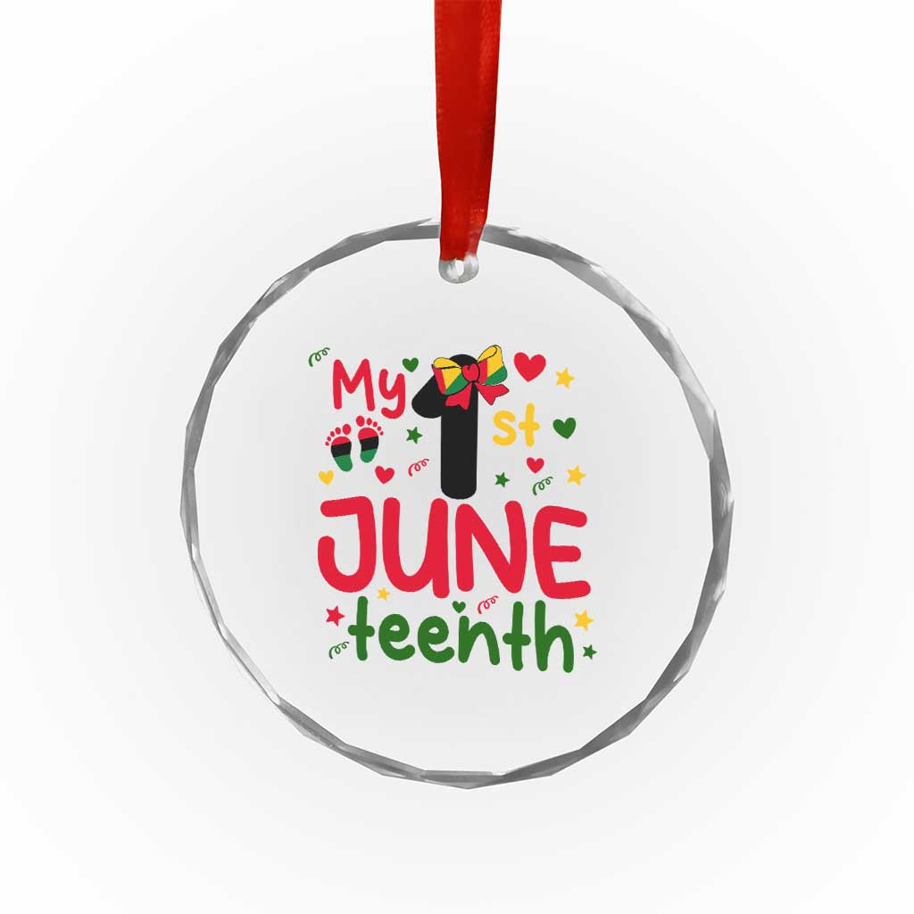 My First Juneteenth Crystal Glass Ornament African American Baby Freedom Day TS12 Print Your Wear