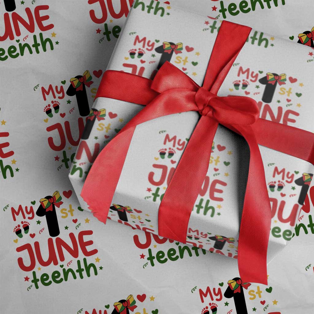 My First Juneteenth Wrapping Paper Roll African American Baby Freedom Day TS12 White Print Your Wear
