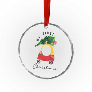 My First Xmas Crystal Glass Ornament Toy Car Xmas Tree TS11 Print Your Wear