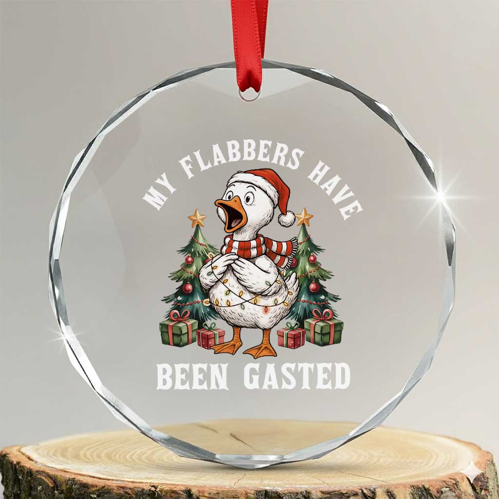 My Flabbers Have Been Gasted Crystal Glass Ornament Funny Goose Christmas TS14 Transparent Glass 3'' Circle Print Your Wear