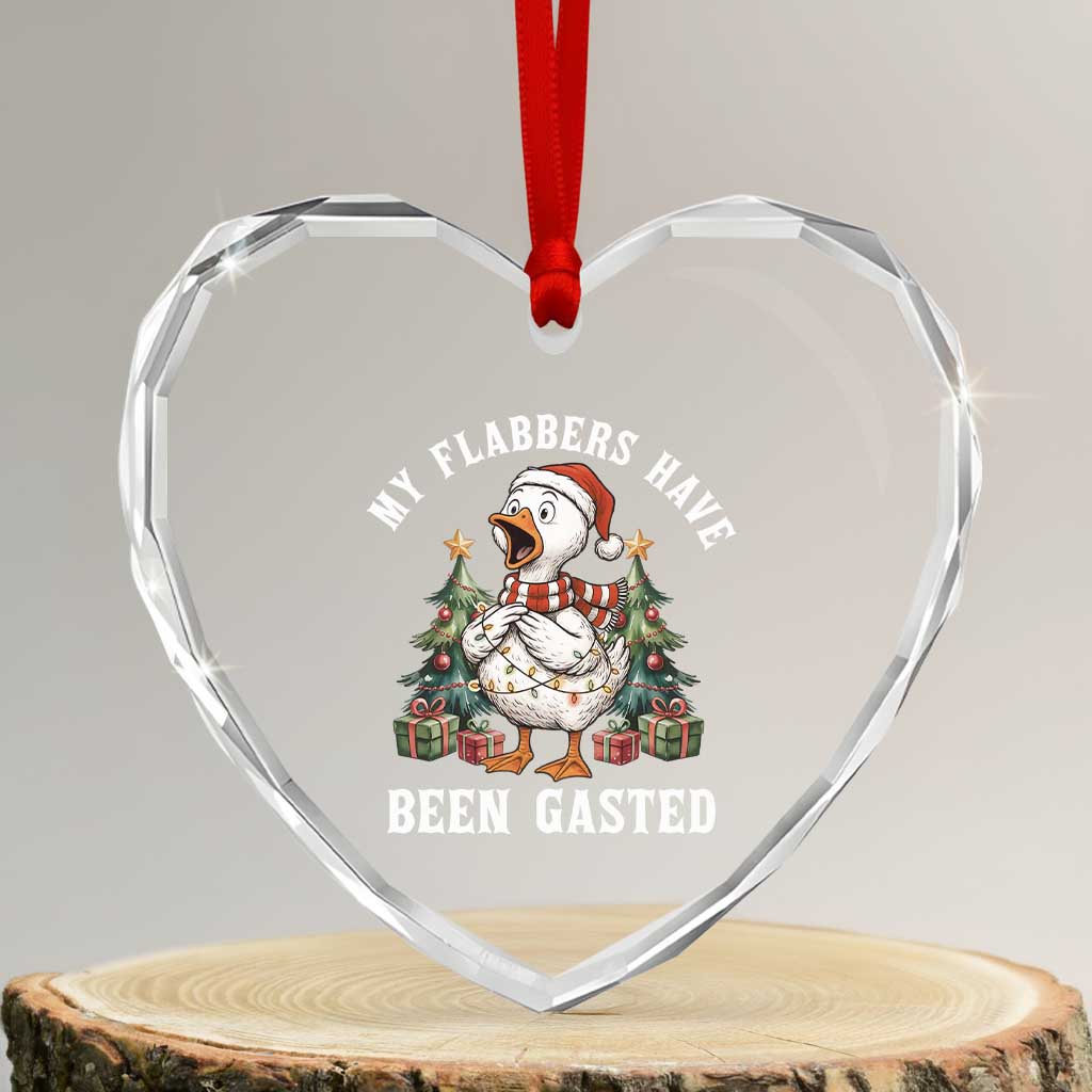 My Flabbers Have Been Gasted Heart Crystal Glass Ornament Funny Goose Christmas TS14 Transparent Glass 3'' Heart Print Your Wear
