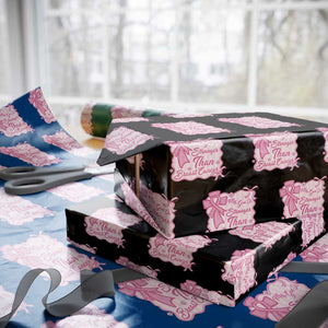 My God Is Stronger Than Breast Cancer Wrapping Paper Roll Christian Support Gift