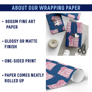 My God Is Stronger Than Breast Cancer Wrapping Paper Roll Christian Support Gift