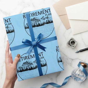 My Retirement Plan Lake Life Wrapping Paper Roll Retired To The Lake Cool Outdoor Camping TS10 Light Blue Print Your Wear