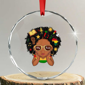 My Roots Black History Culture Pride Crystal Glass Ornament African American Heritage TS12 Transparent Glass 3'' Circle Print Your Wear