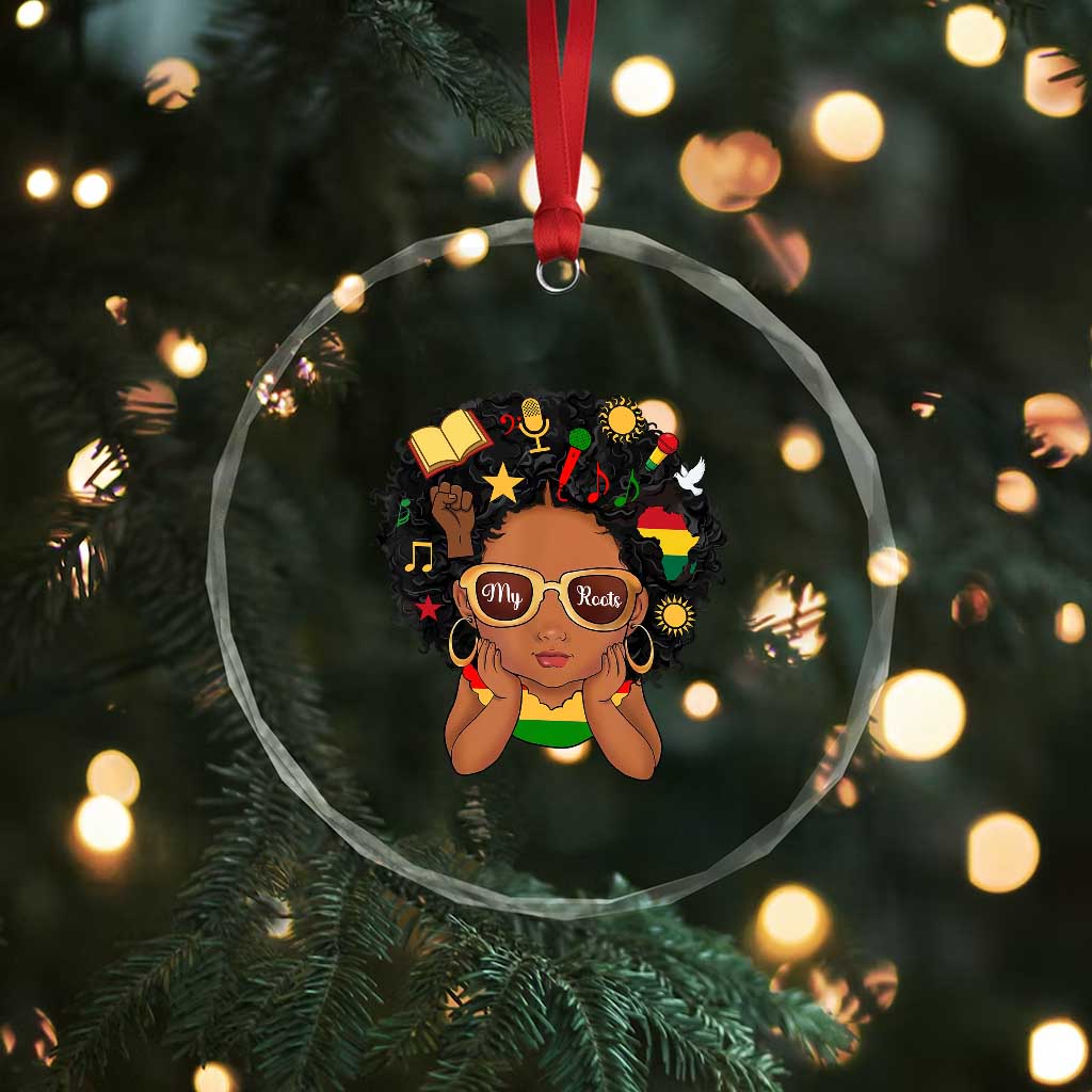 My Roots Black History Culture Pride Crystal Glass Ornament African American Heritage TS12 Print Your Wear
