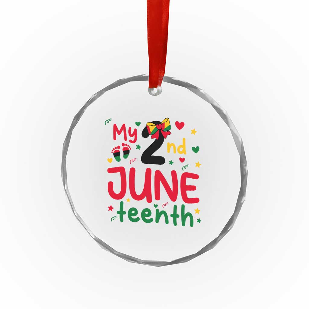 My Second Juneteenth Crystal Glass Ornament African American Baby Freedom Day TS12 Print Your Wear