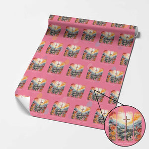 My Sin Was Great His Love Was Greater Wrapping Paper Roll Christian Easter Religious Bible Verse TS11 Pink Print Your Wear
