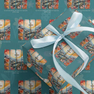 My Sin Was Great His Love Was Greater Wrapping Paper Roll Christian Easter Religious Bible Verse TS11 Teal Print Your Wear
