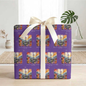 My Sin Was Great His Love Was Greater Wrapping Paper Roll Christian Easter Religious Bible Verse TS11 Purple Print Your Wear