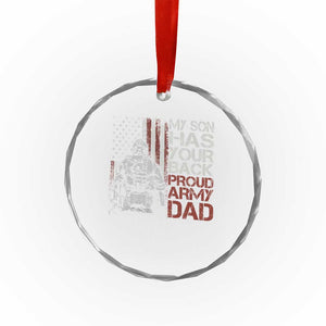 My Son Has Your Back Proud Army Dad Crystal Glass Ornament Military Father TS11 Print Your Wear