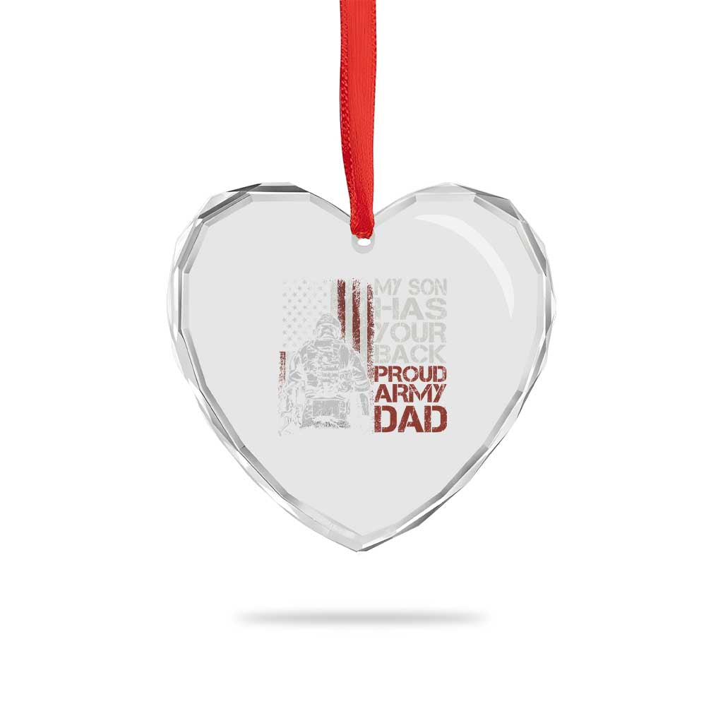 My Son Has Your Back Proud Army Dad Heart Crystal Glass Ornament Military Father TS11 Print Your Wear