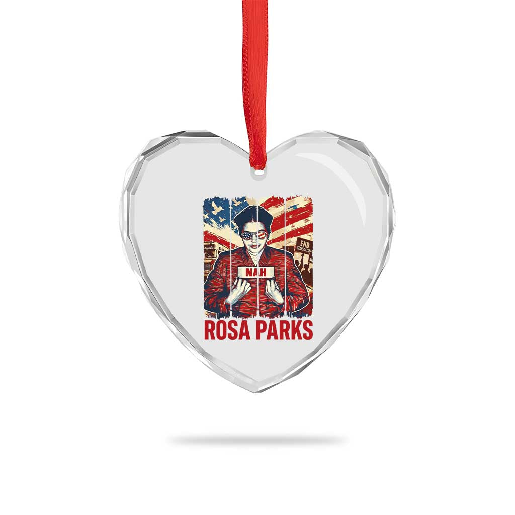 Nah Rosa Parks Heart Crystal Glass Ornament Black History Month Gift TS12 Print Your Wear