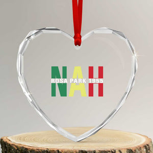 Nah Rosa Parks Quote Heart Crystal Glass Ornament Black Movement Protest TS14 Transparent Glass 3'' Heart Print Your Wear