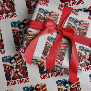Nah Rosa Parks Wrapping Paper Roll Black History Month Gift TS12 White Print Your Wear