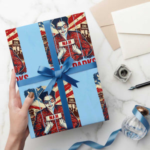 Nah Rosa Parks Wrapping Paper Roll Black History Month Gift TS12 Light Blue Print Your Wear