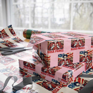Nah Rosa Parks Wrapping Paper Roll Black History Month Gift TS12 Light Pink Print Your Wear