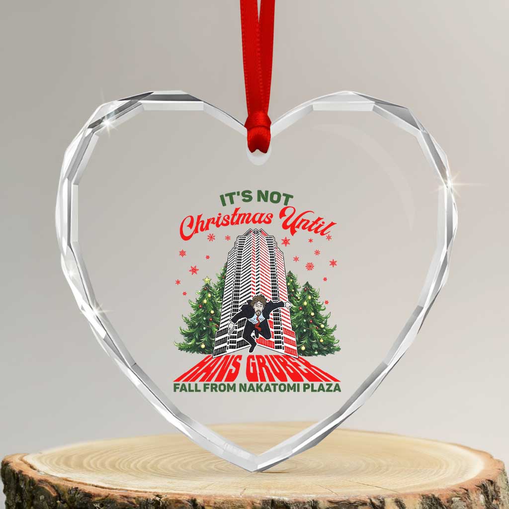 Nakatomi Plaza 1988 Heart Crystal Glass Ornament It's Not Christmas Until Hans Gruber Fall Xmas Party TS02 Transparent Glass 3'' Heart Print Your Wear