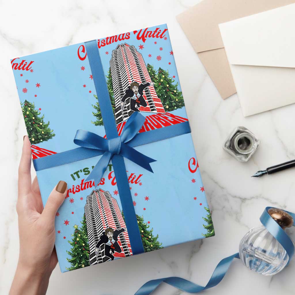 Nakatomi Plaza 1988 Wrapping Paper Roll It's Not Christmas Until Hans Gruber Fall Xmas Party TS02 Light Blue Print Your Wear