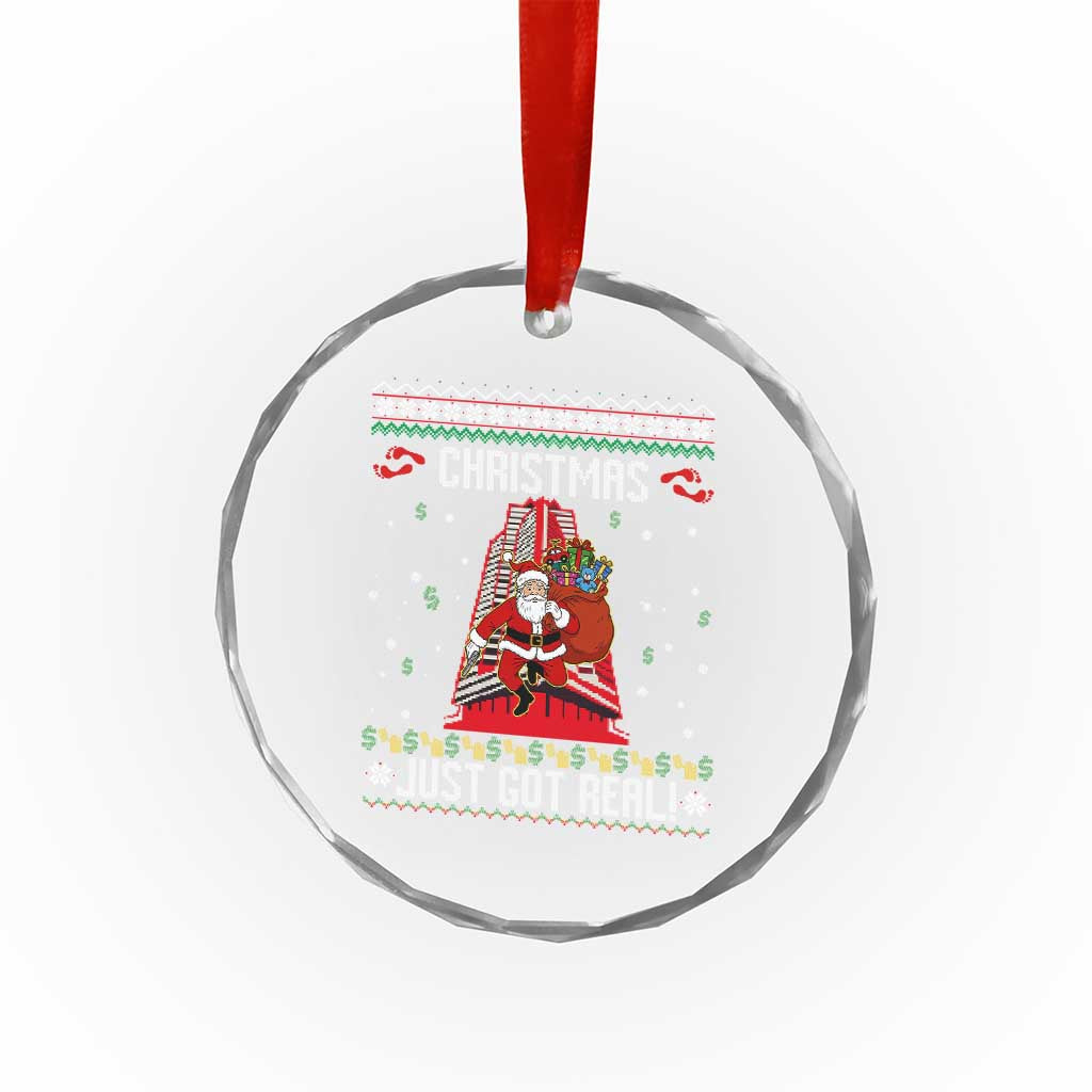 Nakatomi Plaza Christmas Crystal Glass Ornament Just Got Real TS14 Print Your Wear