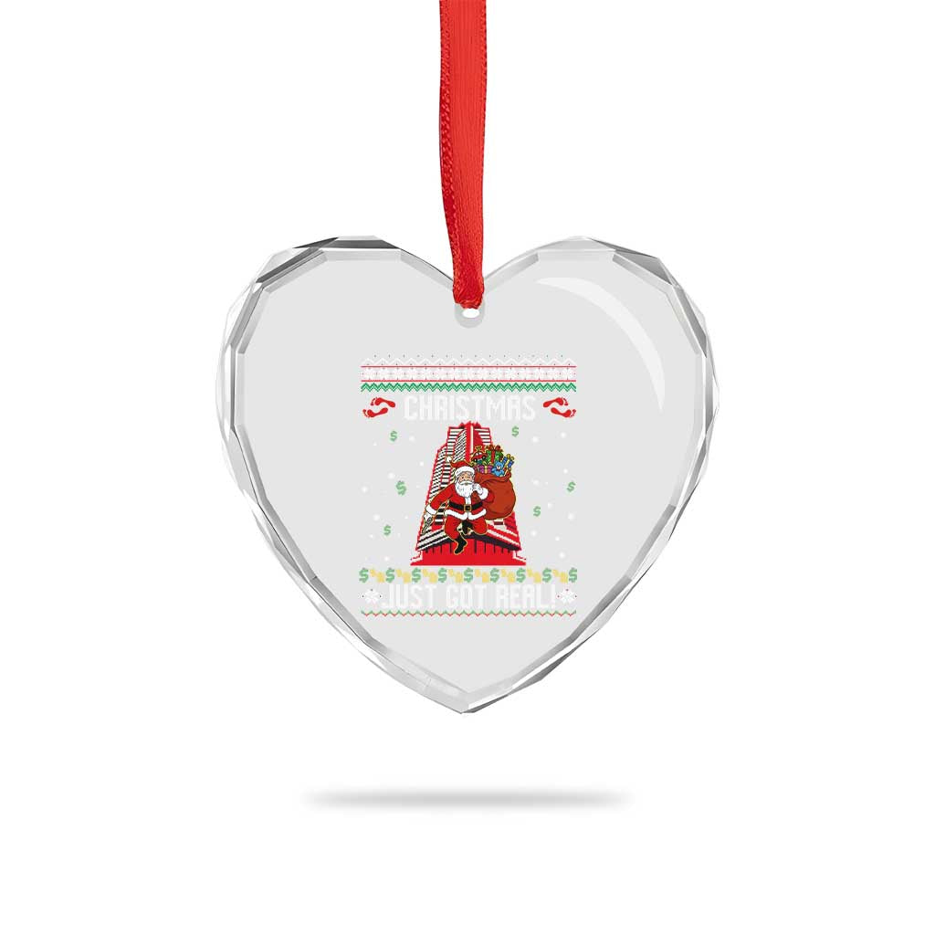 Nakatomi Plaza Christmas Heart Crystal Glass Ornament Just Got Real TS14 Print Your Wear