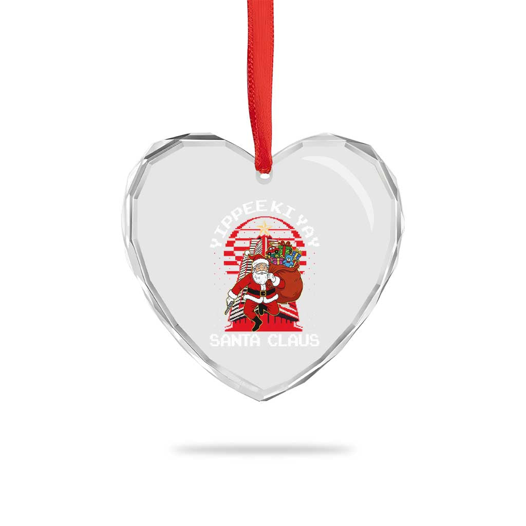 Nakatomi Plaza Christmas Heart Crystal Glass Ornament Yippee Ki Yay Santa Claus TS14 Print Your Wear