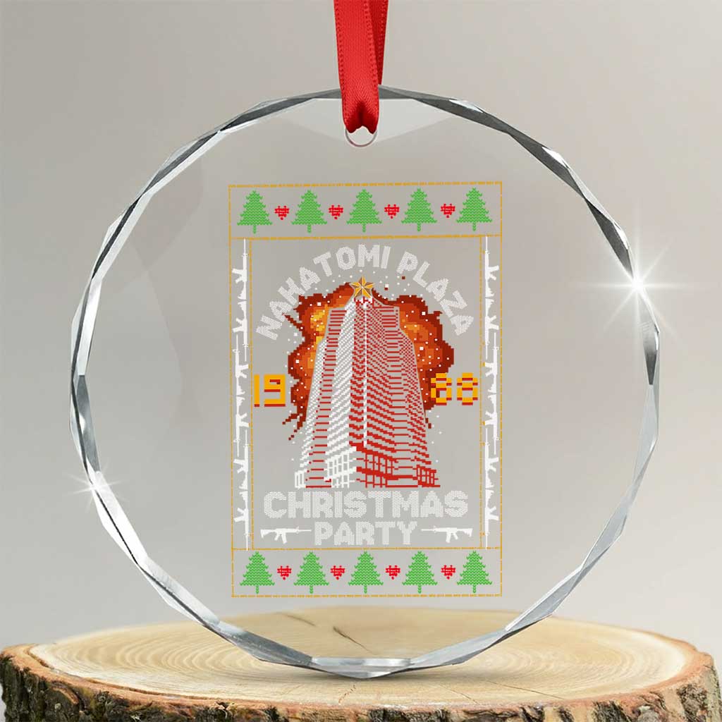 Nakatomi Plaza Christmas Party 1988 Machine Gun Crystal Glass Ornament TS09 Transparent Glass 3'' Circle Print Your Wear