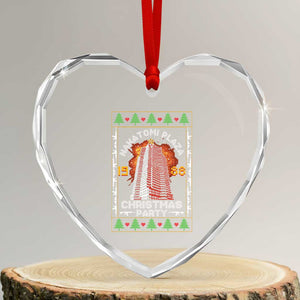Nakatomi Plaza Christmas Party 1988 Machine Gun Heart Crystal Glass Ornament TS09 Transparent Glass 3'' Heart Print Your Wear