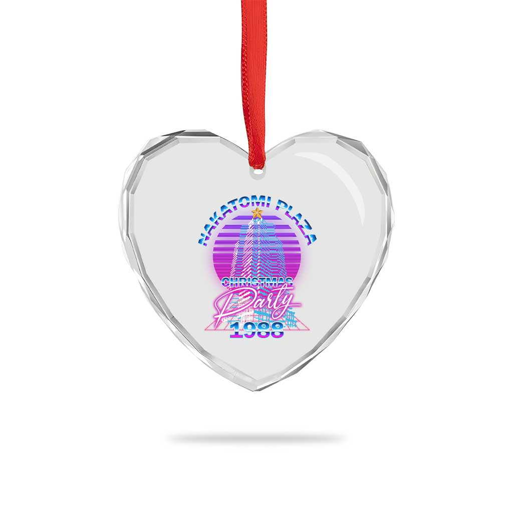 Nakatomi Plaza Christmas Party 1988 Vaporwave Heart Crystal Glass Ornament TS09 Print Your Wear