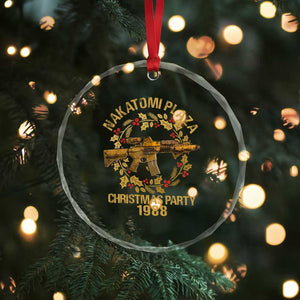 Nakatomi Plaza Christmas Party Crystal Glass Ornament American Patriotic Gold Holly Wreath Machine Gun TS09 Print Your Wear