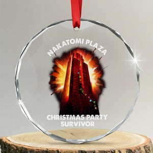 Nakatomi Plaza Christmas Party Survivor Crystal Glass Ornament TS09 Transparent Glass 3'' Circle Print Your Wear