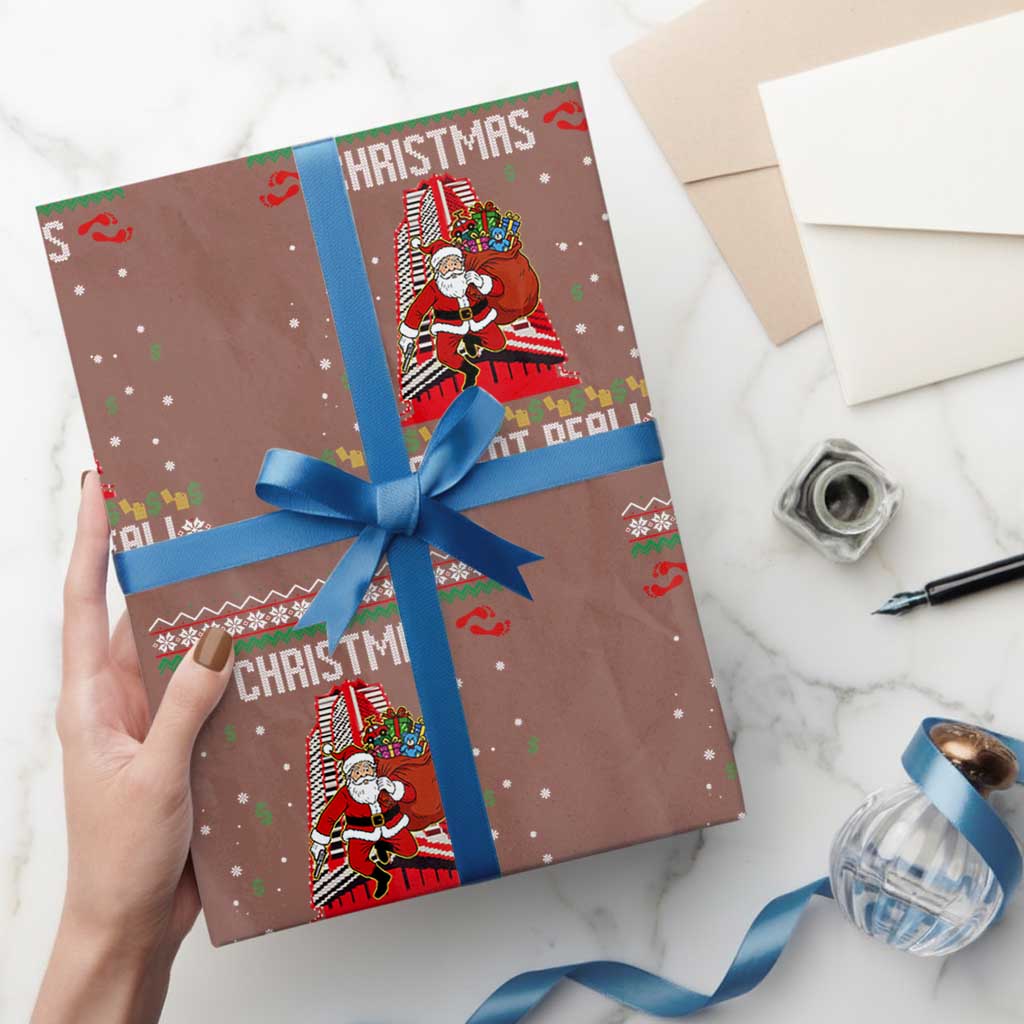 Nakatomi Plaza Christmas Wrapping Paper Roll Just Got Real TS14 Mocha Print Your Wear