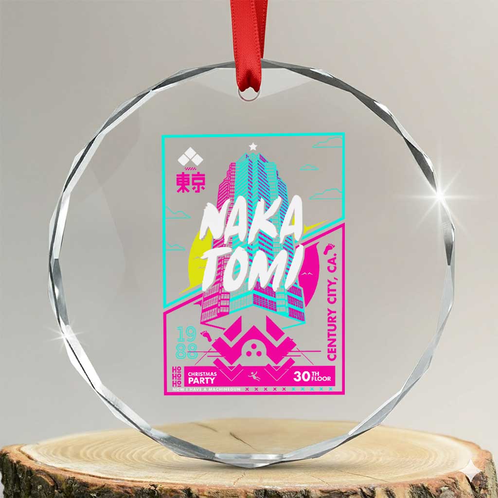Nakatomi Plaza Crystal Glass Ornament Party 1988 Christmas Jumper Xmas Funny 80's Die Movie Bruce TS10 Transparent Glass 3'' Circle Print Your Wear