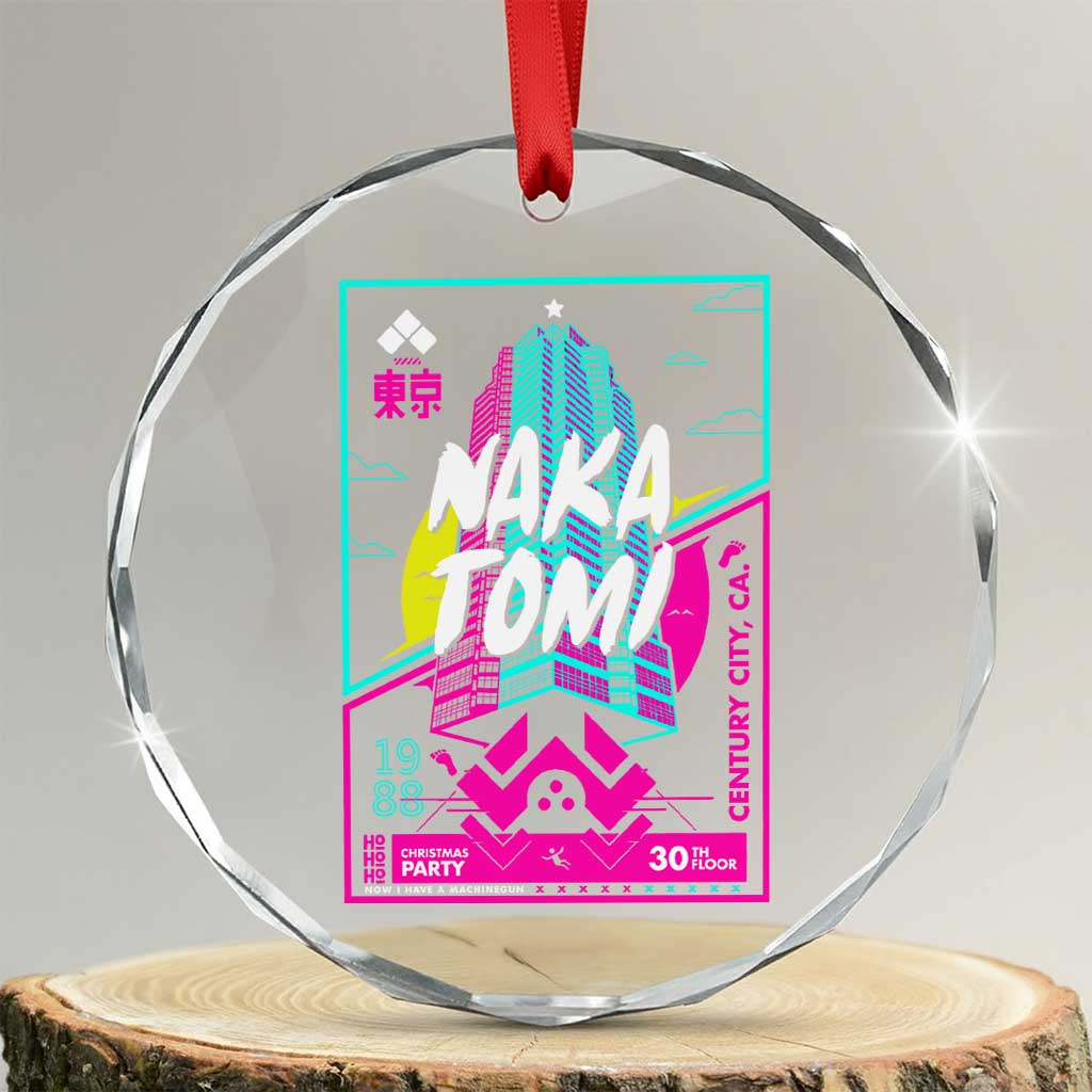 Nakatomi Plaza Crystal Glass Ornament Party 1988 Christmas Jumper Xmas Funny 80's Die Movie Bruce TS10 Transparent Glass 3'' Circle Print Your Wear