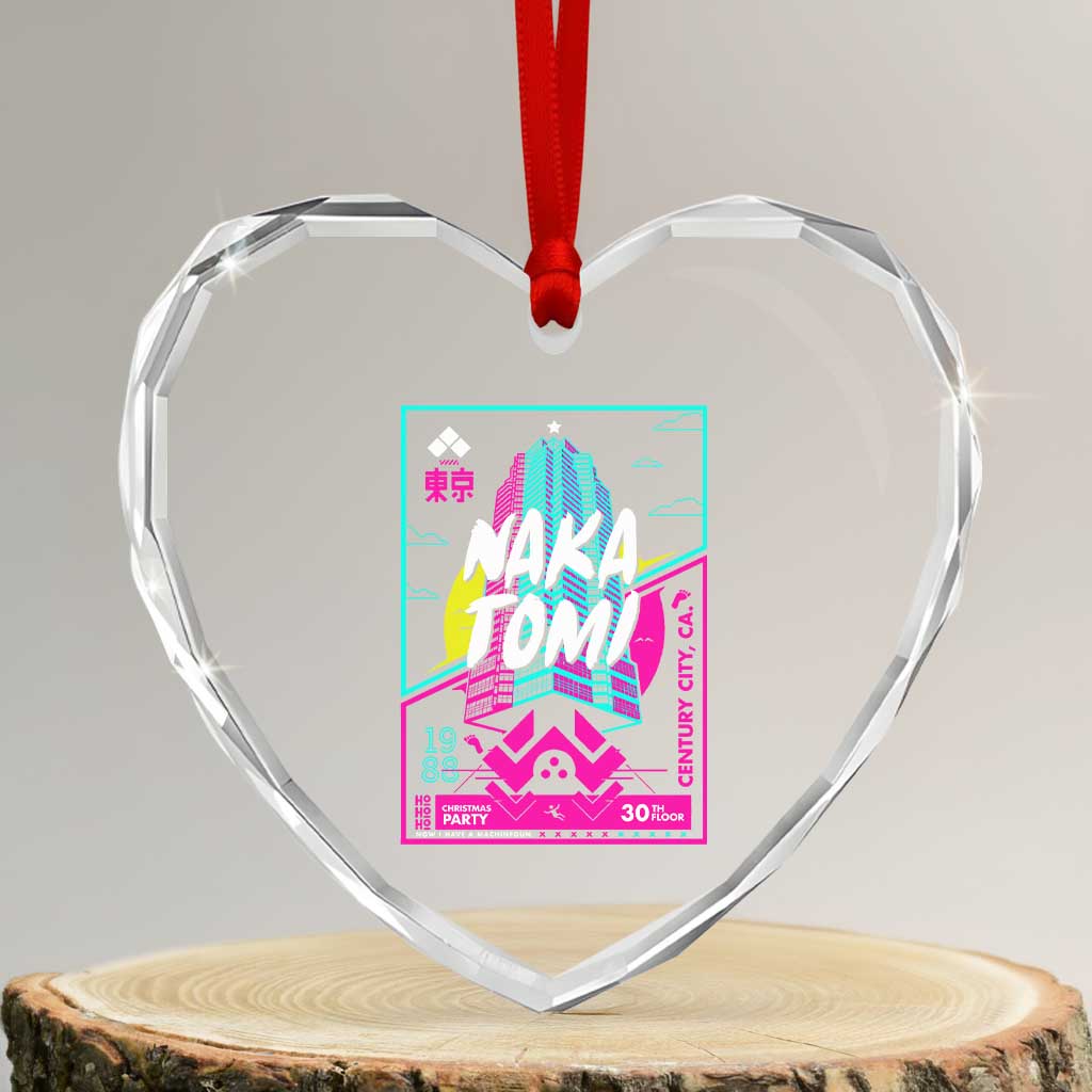 Nakatomi Plaza Heart Crystal Glass Ornament Party 1988 Christmas Jumper Xmas Funny 80's Die Movie Bruce TS10 Transparent Glass 3'' Heart Print Your Wear