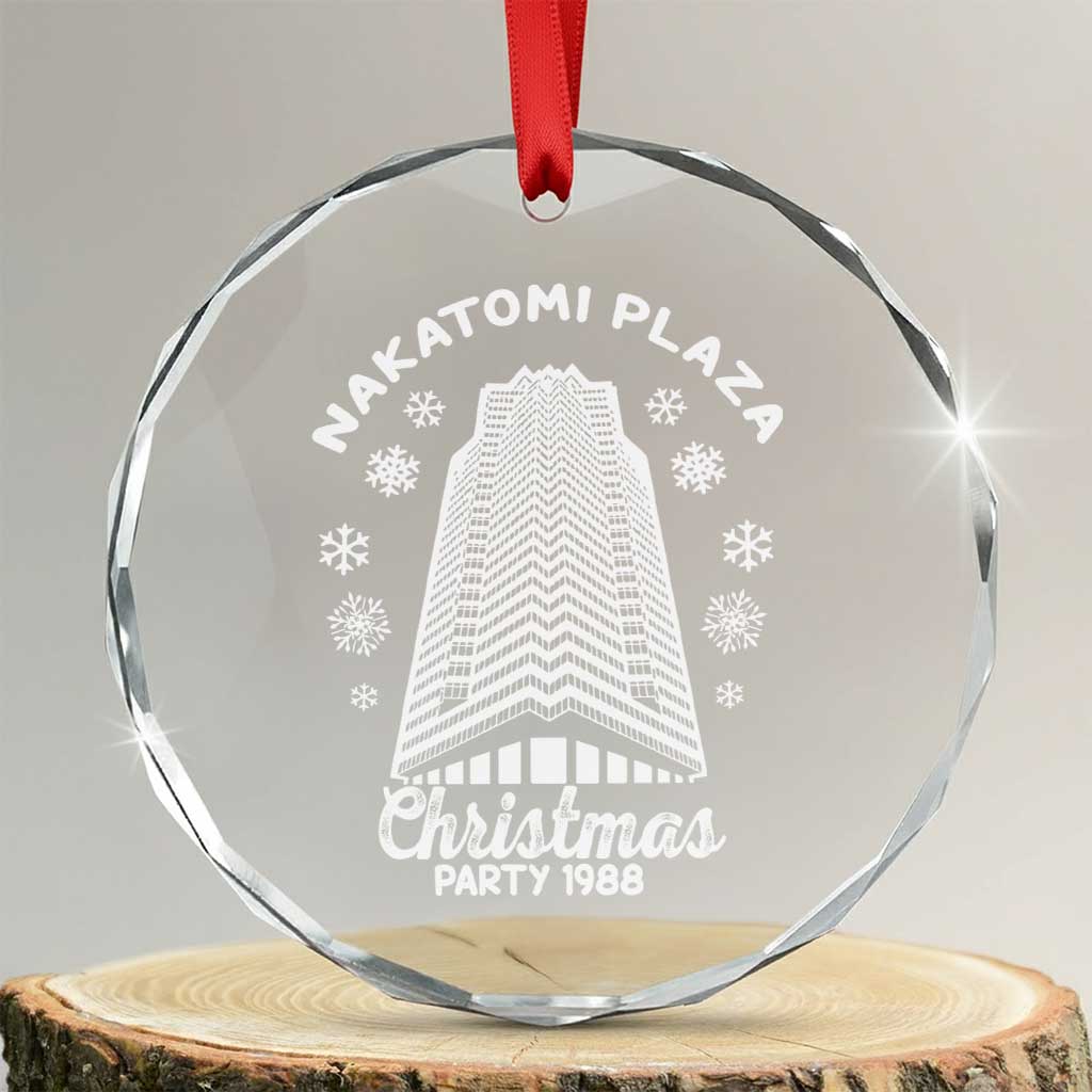 Nakatomi Plaza Party 1988 Classic Crystal Glass Ornament Xmas Gift TS10 Transparent Glass 3'' Circle Print Your Wear