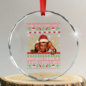 Nakatomi Plaza Party 1988 Crystal Glass Ornament Come Out To The Coast Mcclane Ugly Xmas TS10 Transparent Glass 3'' Circle Print Your Wear