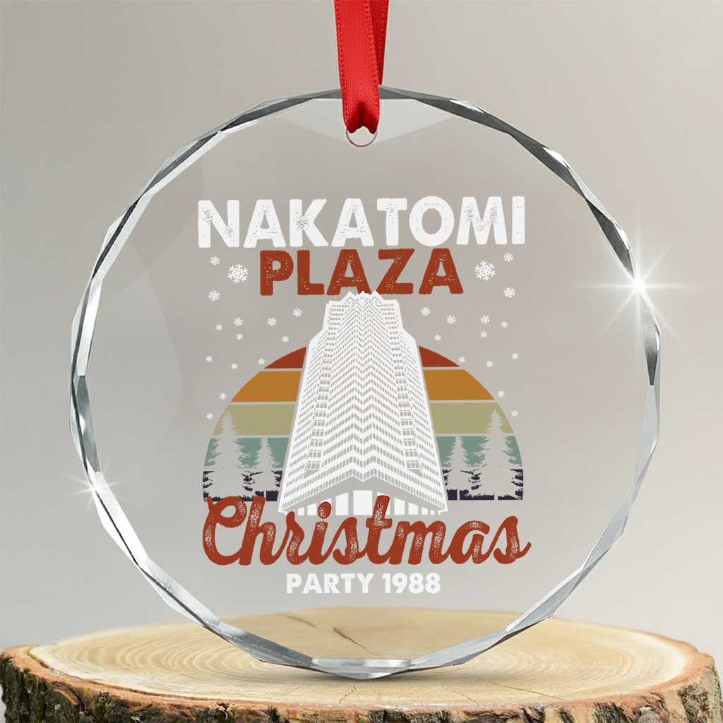 Nakatomi Plaza Party 1988 Crystal Glass Ornament Xmas Gift TS10 Transparent Glass 3'' Circle Print Your Wear