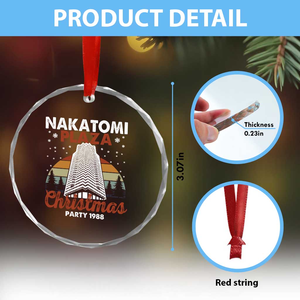 Nakatomi Plaza Party 1988 Crystal Glass Ornament Xmas Gift TS10 Print Your Wear