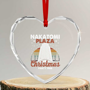 Nakatomi Plaza Party 1988 Heart Crystal Glass Ornament Xmas Gift TS10 Transparent Glass 3'' Heart Print Your Wear