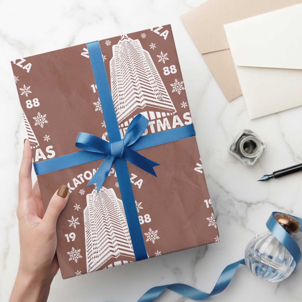 Nakatomi Plaza Wrapping Paper Roll Christmas Party 1988 Vintage Snowflake TS11 Mocha Print Your Wear