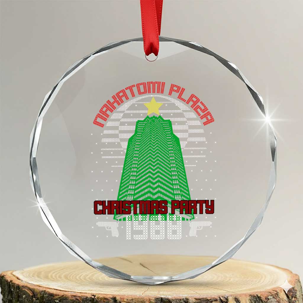 Nakatomi Plaza Xmas Party 1988 Crystal Glass Ornament Xmas Gift Funny 80's Die Movie Bruce TS10 Transparent Glass 3'' Circle Print Your Wear