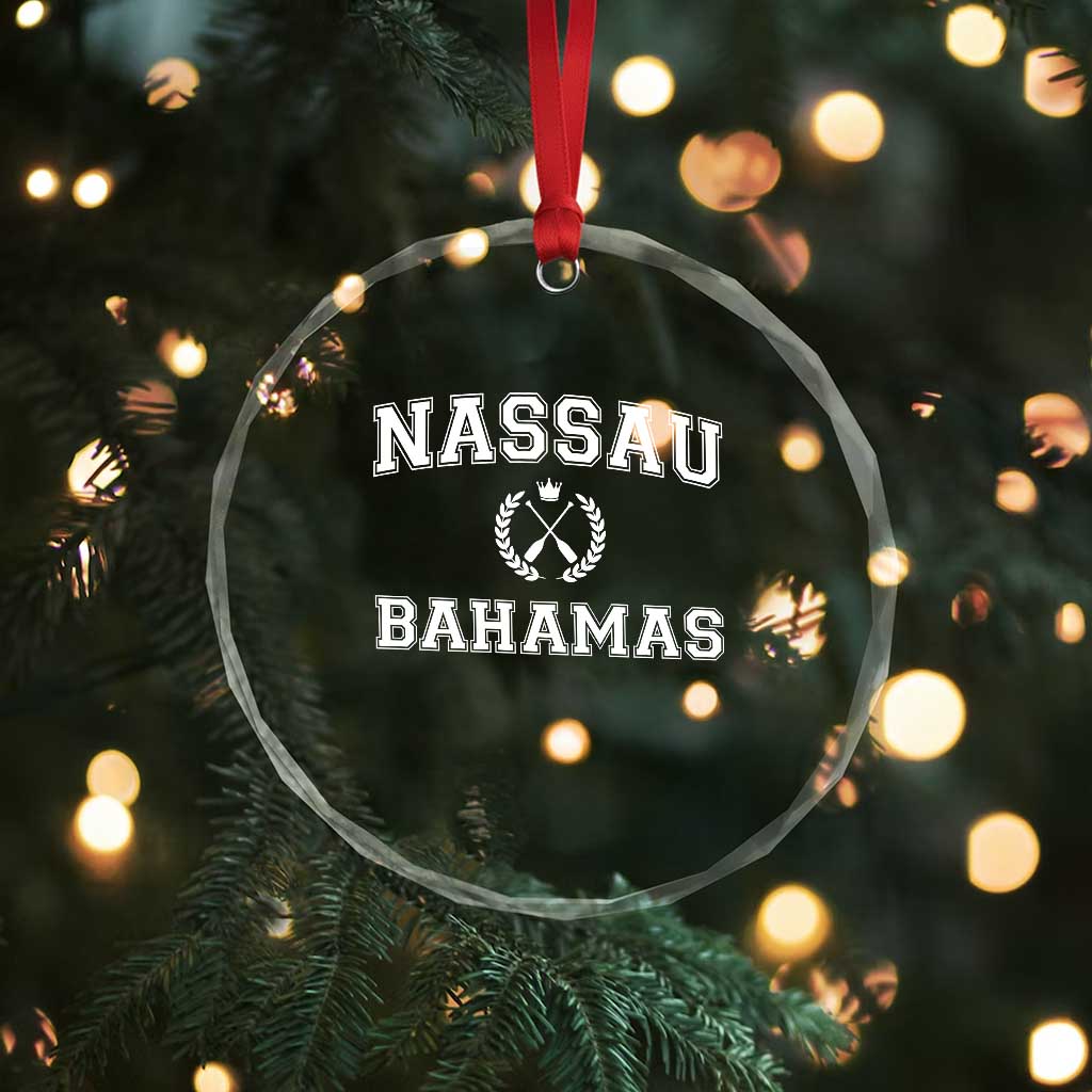 Nassau Souvenir Crystal Glass Ornament Bahamas Rowing Beach Summer Vacation TS10 Print Your Wear