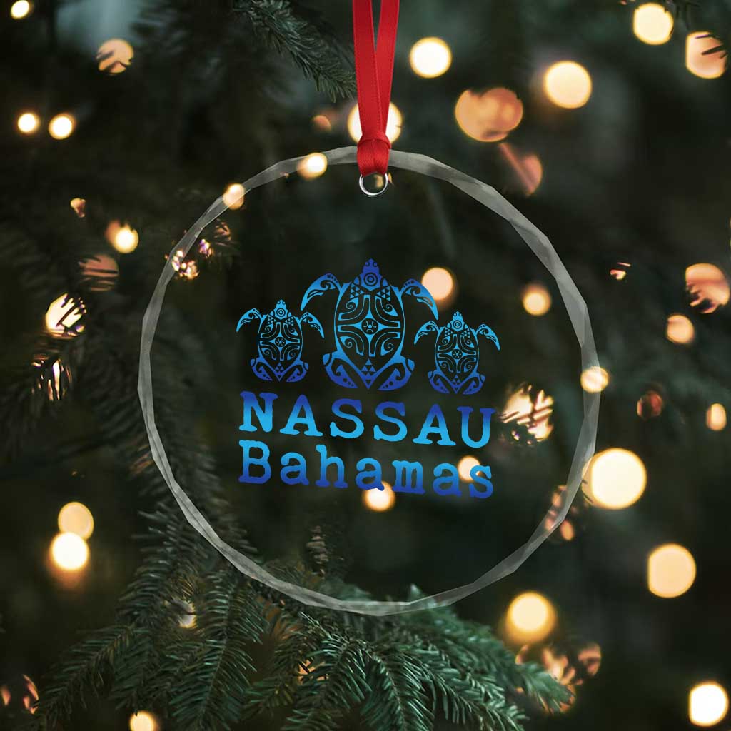 Nassau Souvenir Crystal Glass Ornament Sea Turtle Bahamas Beach Vacation TS10 Print Your Wear