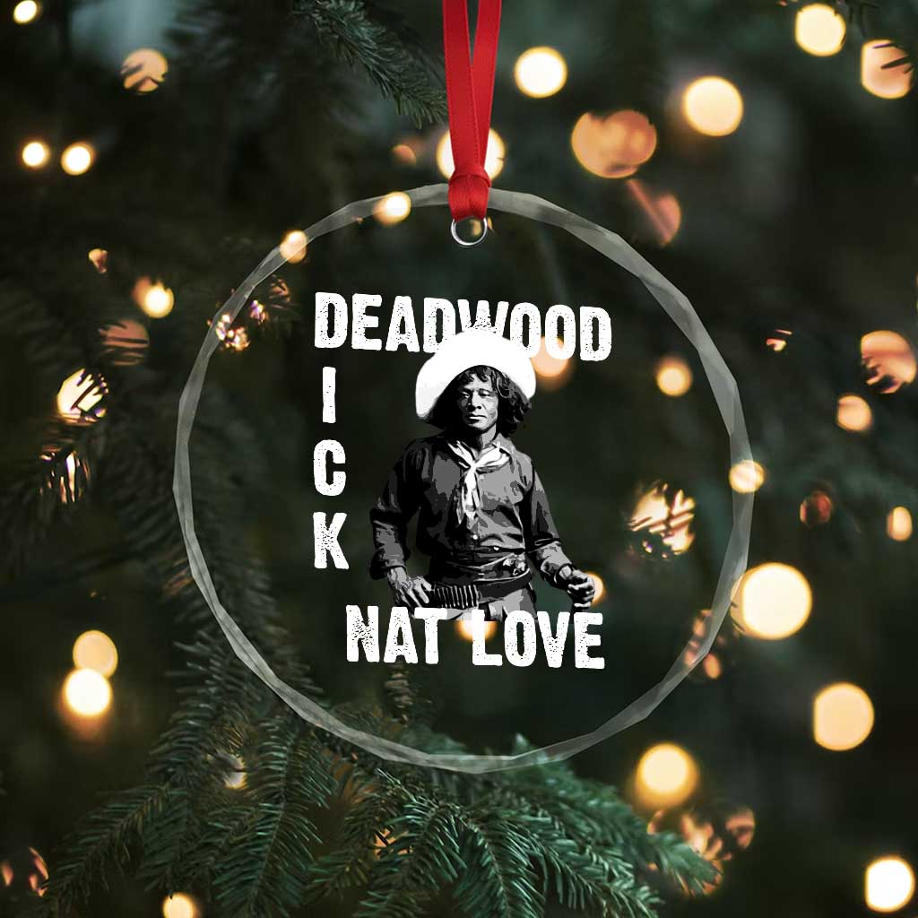 Nat Love Crystal Glass Ornament Deadwood Dick Black Cowboy Western Legend Vintage TS02 Print Your Wear