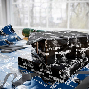 Nat Love Wrapping Paper Roll Deadwood Dick Black Cowboy Western Legend Vintage TS02 Black Print Your Wear